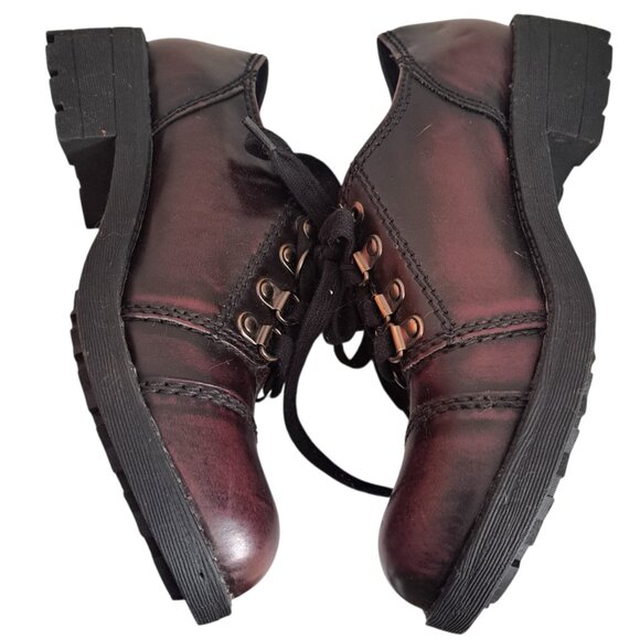 K9 by Rocket Dog Women's Y2K Style Retro Lace Up Shoes Burnt Burgundy Sz 7.5 - Picture 4 of 8